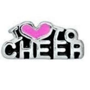 New Origami Owl Silver I Love To Cheer Locket Charm